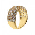 Bronzallure Golden Ring With Pave Surface An WSBZ02331Y.LE-WH-22