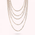 Bronzallure 5 Strands Necklace With Flat Rou WSBZ02354.R