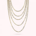 Bronzallure Golden 5 Strands Necklace With F WSBZ02354Y.YG