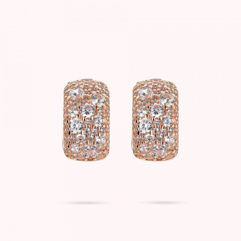 Bronzallure Huggies Earrings With Cz WSBZ02371.WHI-CZ
