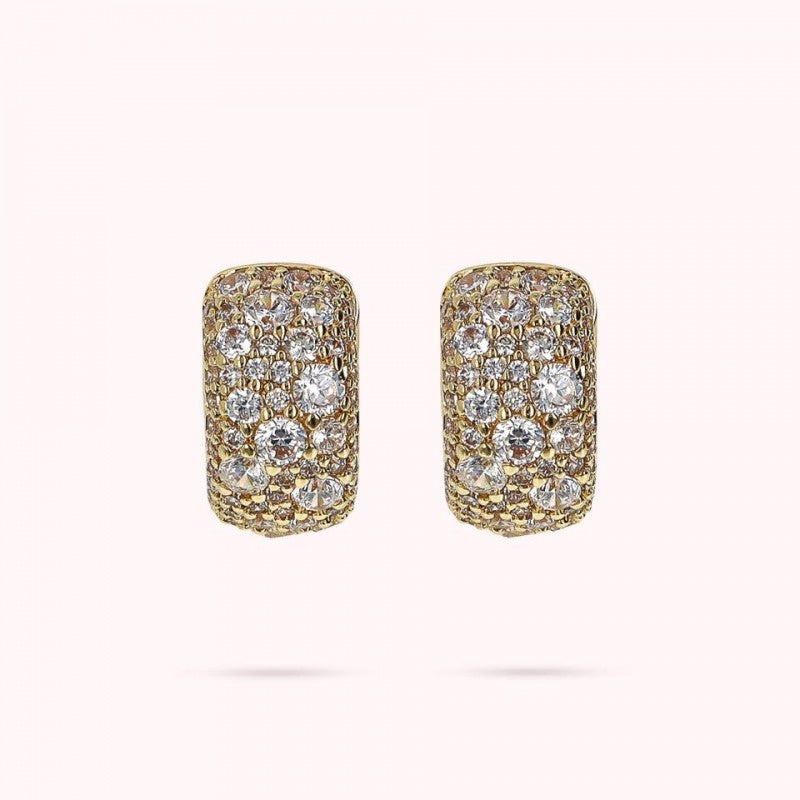 Bronzallure Huggies Earrings With Cz WSBZ02371Y.LEM-CZ