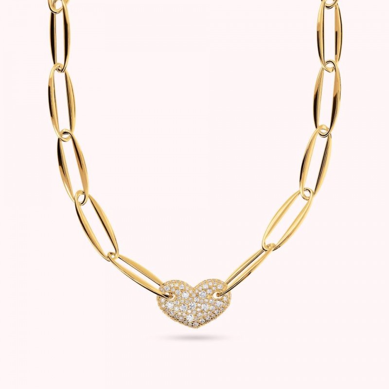 Bronzallure Golden Cz Necklace WSBZ02374Y.WR