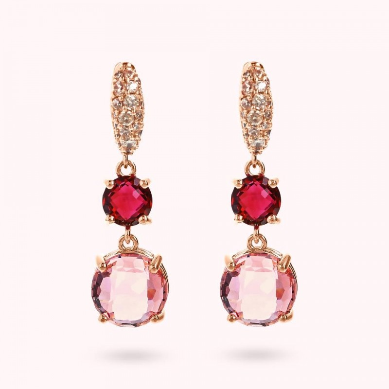 Bronzallure Pave Huggies Earrings With Nano WSBZ02392.RM