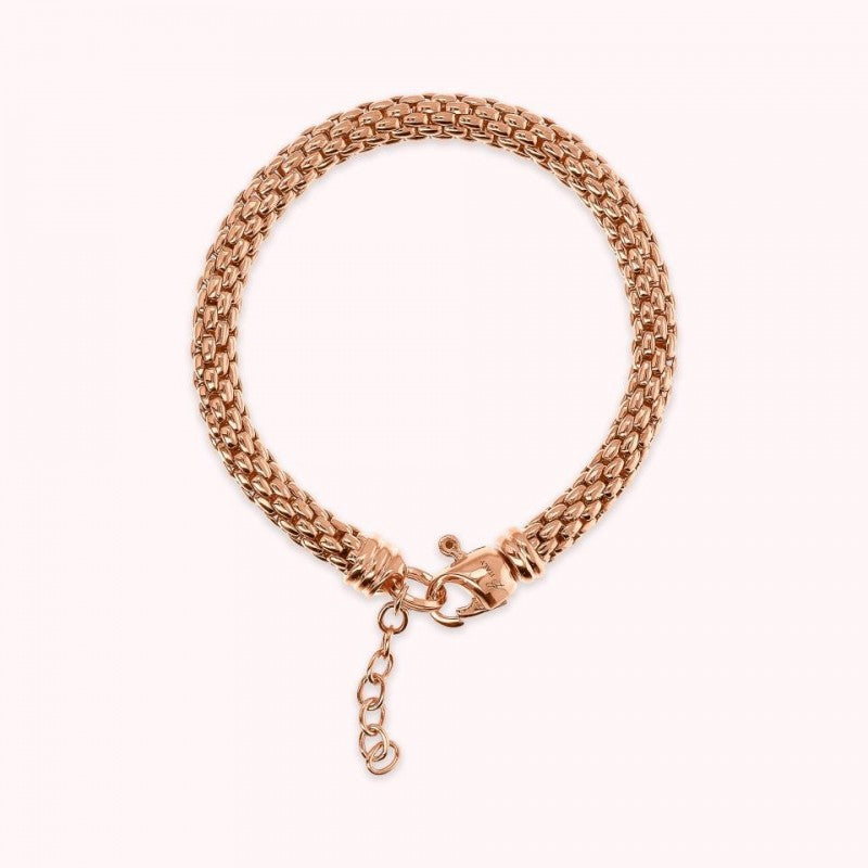 Bronzallure Popcorn Round Polished Chain Bra WSBZ02395.R