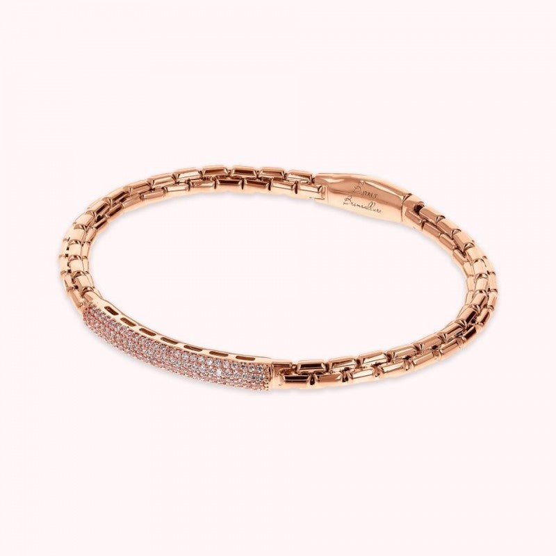 Bronzallure Box Chain Polished Bangle With C WSBZ02400.WR