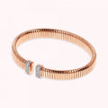 Bronzallure Tubogas Polished Bangle With Cz WSBZ02401.WR