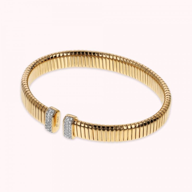Bronzallure Golden Tubogas Polished Bangle W WSBZ02401Y.YG