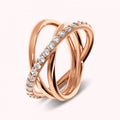 Bronzallure Rose Gold Multiwire Ring Cubic Z WSBZ02409.WR-14