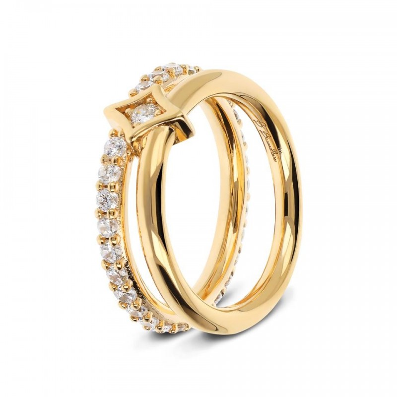 Bronzallure Golden Etoile Cz Ring WSBZ02424Y.WR-16
