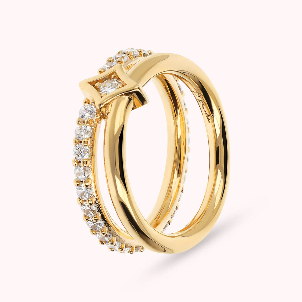 Bronzallure Altissima Golden- Etoile Cz Ring WSBZ02424Y.WR-20
