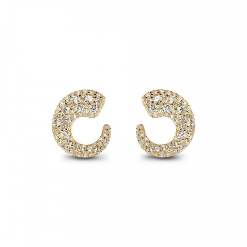 Bronzallure Golden Pave Earrings WSBZ02444Y.WR