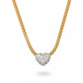 Bronzallure Pave Heart Necklace WSBZ02495Y.WR