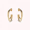 Bronzallure Multistrand Oval Hoop Earring WSBZ02503Y.YG