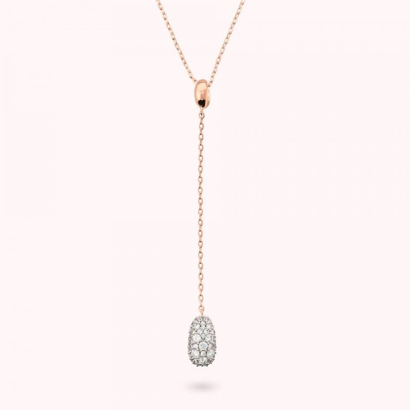 Bronzallure Mixed Pave Y Necklace WSBZ02508.WR