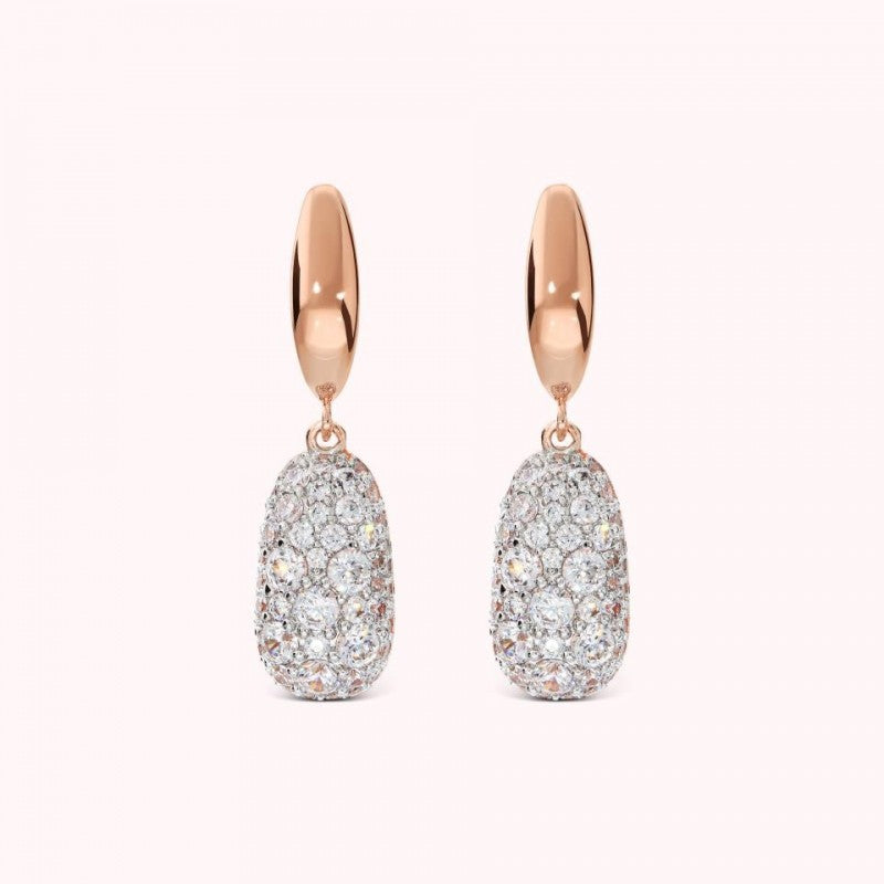 Bronzallure Polished Huggies Earrings W Dang WSBZ02509.WR