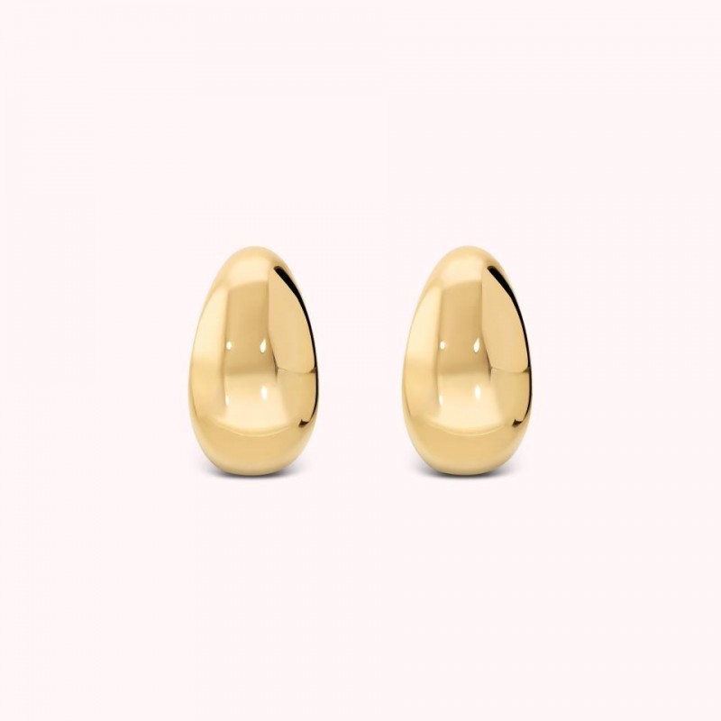 Bronzallure Polished Huggies Earrings WSBZ02512Y.YG