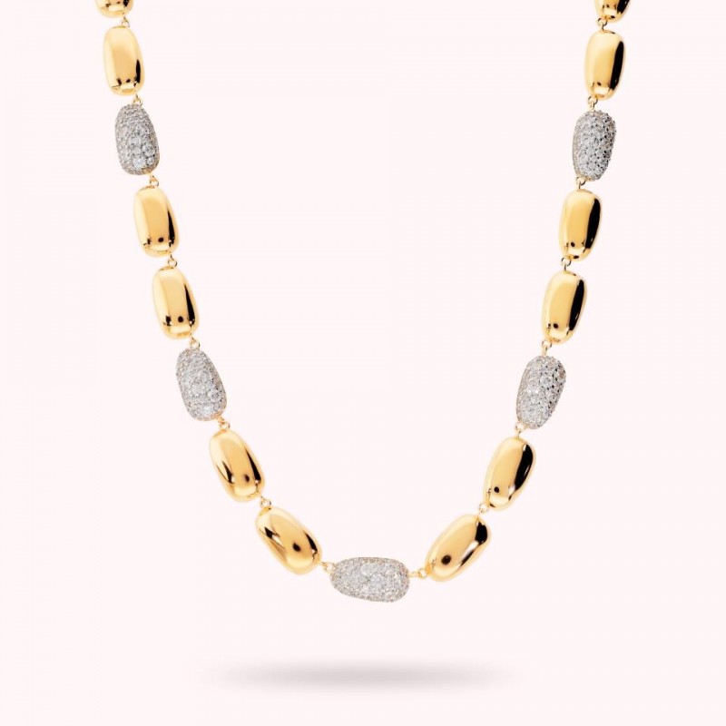 Bronzallure Pave And Metal Alterned Necklace WSBZ02515Y.WR