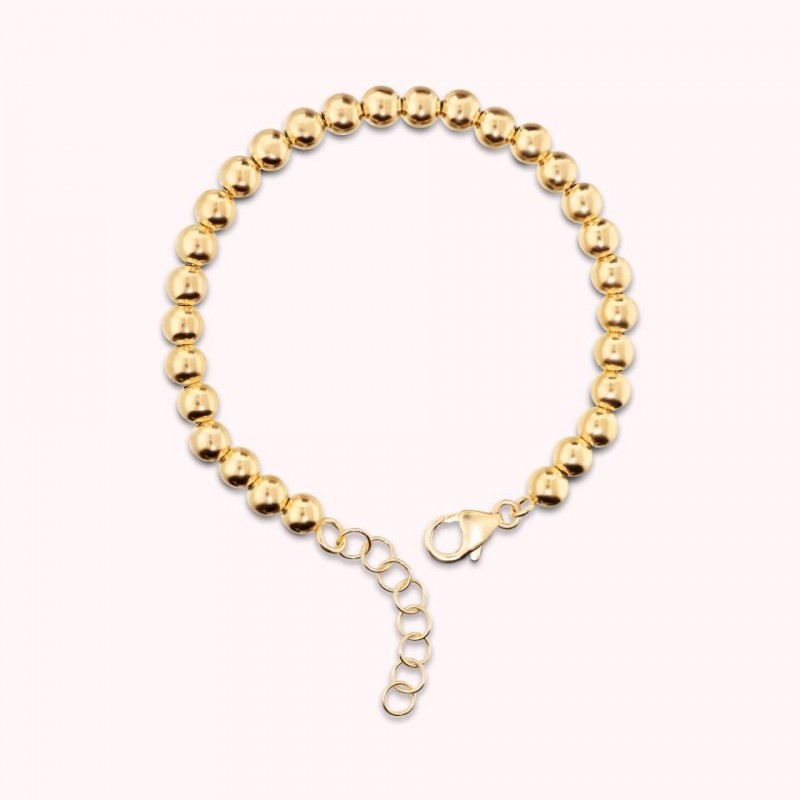 Bronzallure Polished 6Mm Bead Bracelet WSBZ02575Y.YG