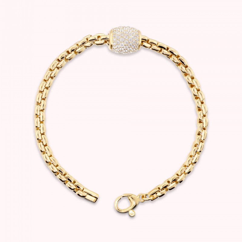 Bronzallure Allure Bracelet With Pave Of Cub WSBZ02580Y.WR-18.50