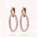 Bronzallure Long Dangling Pave Huggies Earri WSBZ02593.WR