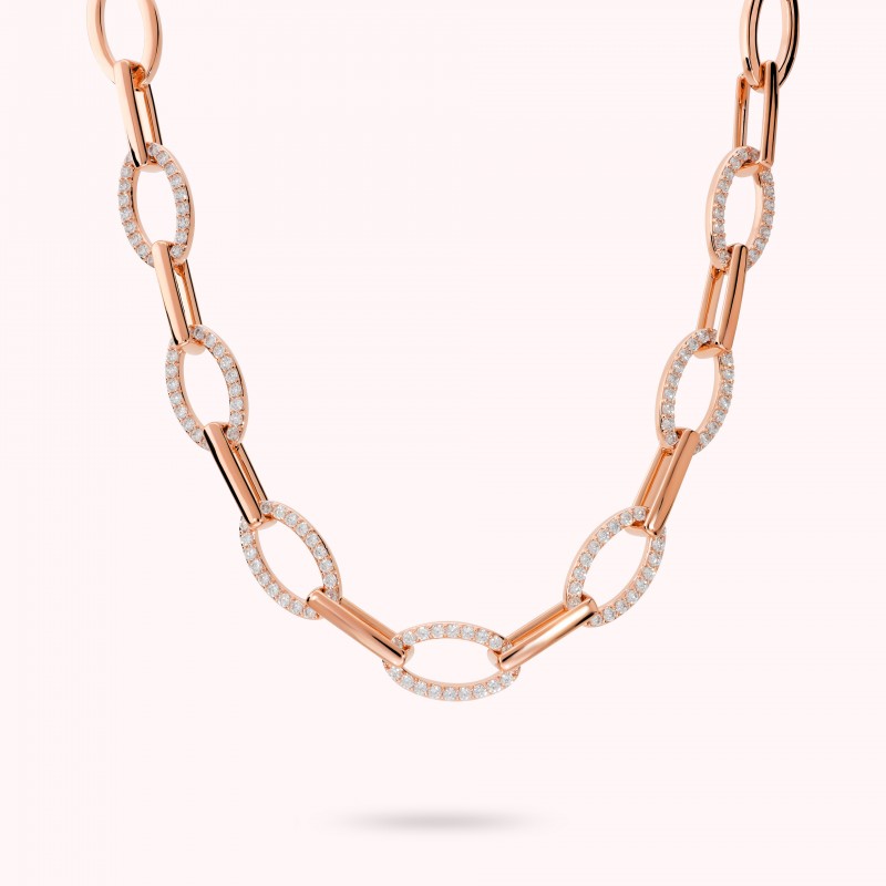 Bronzallure Necklace With Pave Rose Gold WSBZ02595.WR
