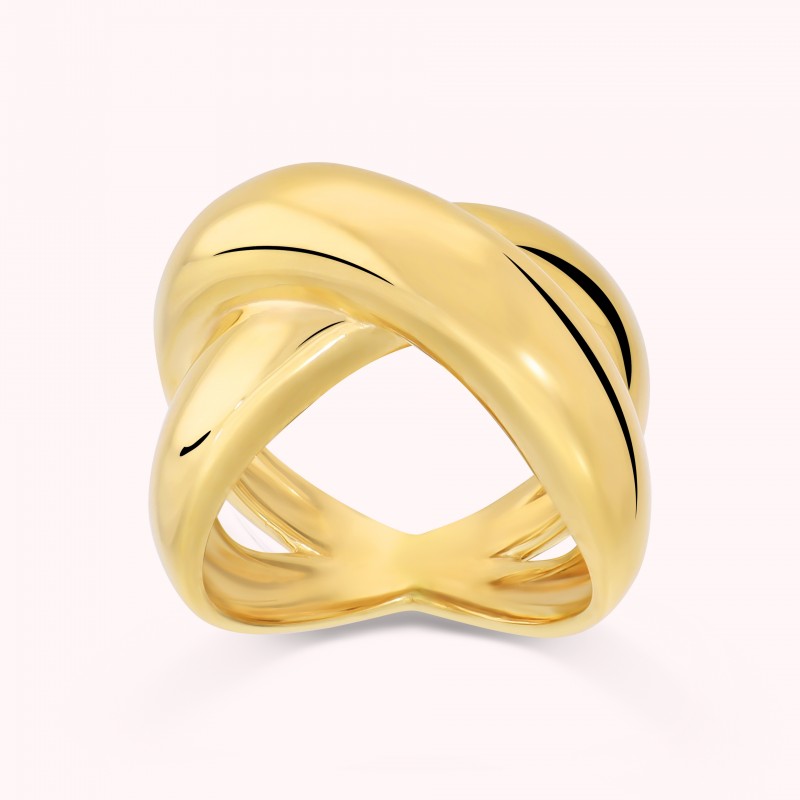 Bronzallure X Ring Yellow Gold Size 12 WSBZ02606Y.YG-12