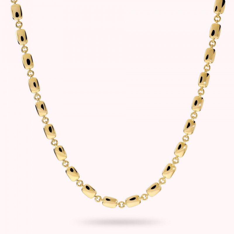 Bronzallure Polished Necklace With Rectangul WSBZ02637Y.YG-41