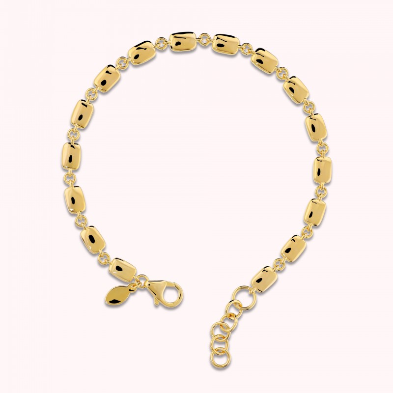 Bronzallure Polished Bracelet With Rectangul WSBZ02638Y.YG-18