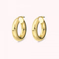 Bronzallure Polished Oval Hoop Earrings Yell WSBZ02646Y.YG