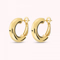 Bronzallure Earrings With Polished Buckle Sm WSBZ02652Y.YG