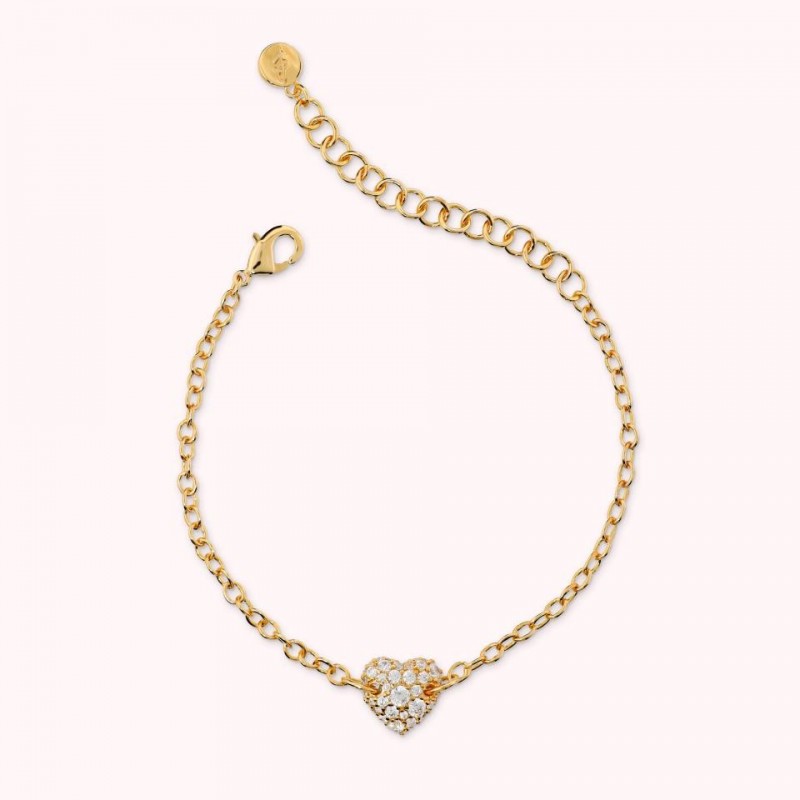 Bronzallure Bracelet With Heart In Pave Of C WSBZ02720Y.WR