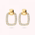 Bronzallure Earrings Drop Rectangular W Pave WSBZ02724Y.WR