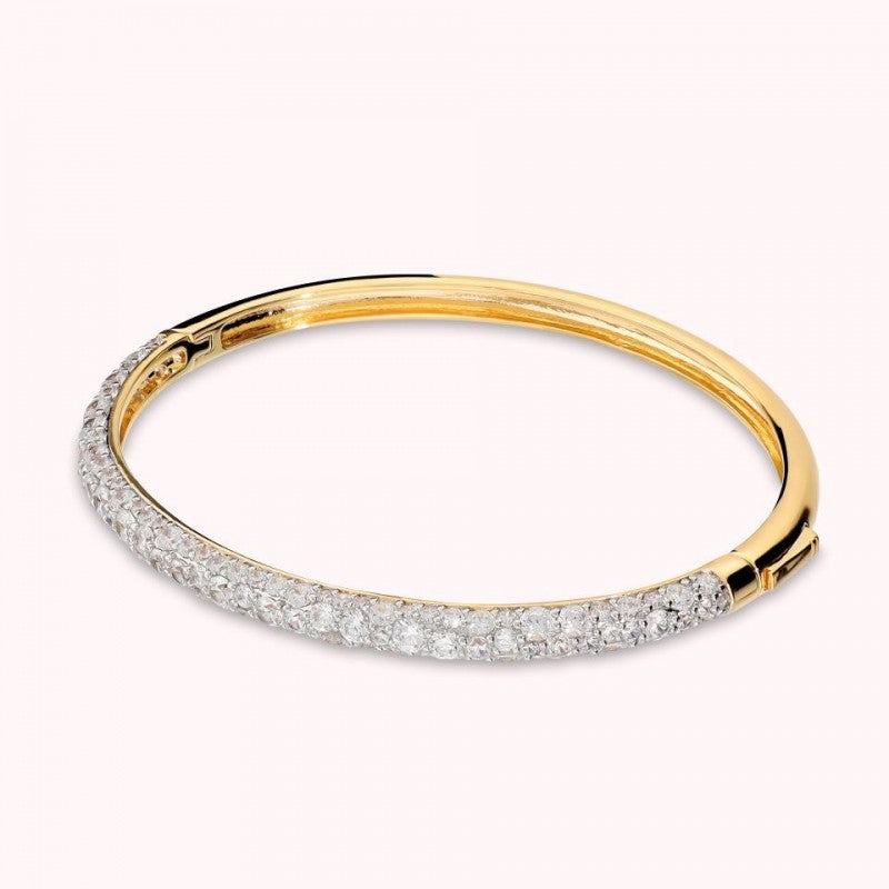 Bronzallure Bracelet Rigid Hinged With Pave WSBZ02727Y.WR