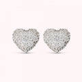 Bronzallure Earrings Heart With Pave In Cubi WSBZ02728W.W