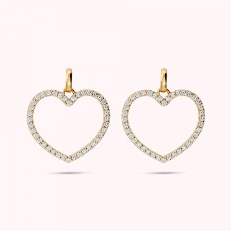 Bronzallure Earrings Drop Heart With Cubic Z WSBZ02745Y.WR