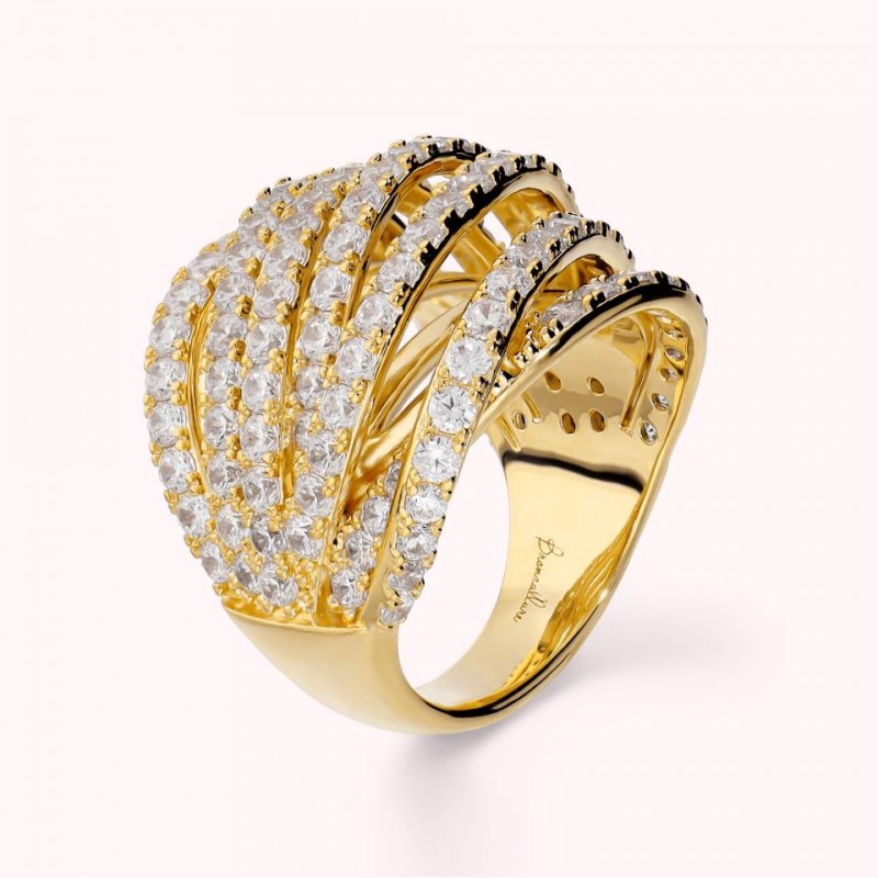 Bronzallure Ring Multifilo With Cubic Zircon WSBZ02747Y.WR-16