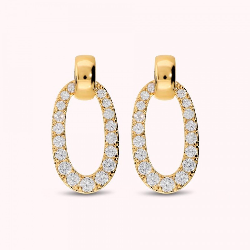 Bronzallure Earrings Drop With Link Ovale Of WSBZ02758Y.WR