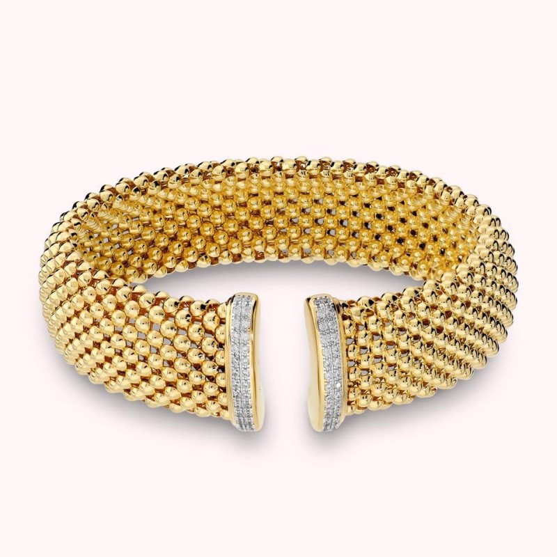 Bronzallure Rigid Open Link Bracelet Popcorn WSBZ02774Y.WR