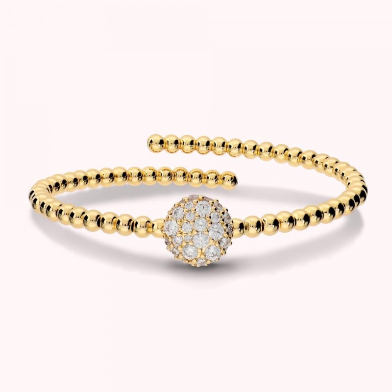 Bronzallure Semi Rigid Contrarie Brac Beads WSBZ02776Y.W