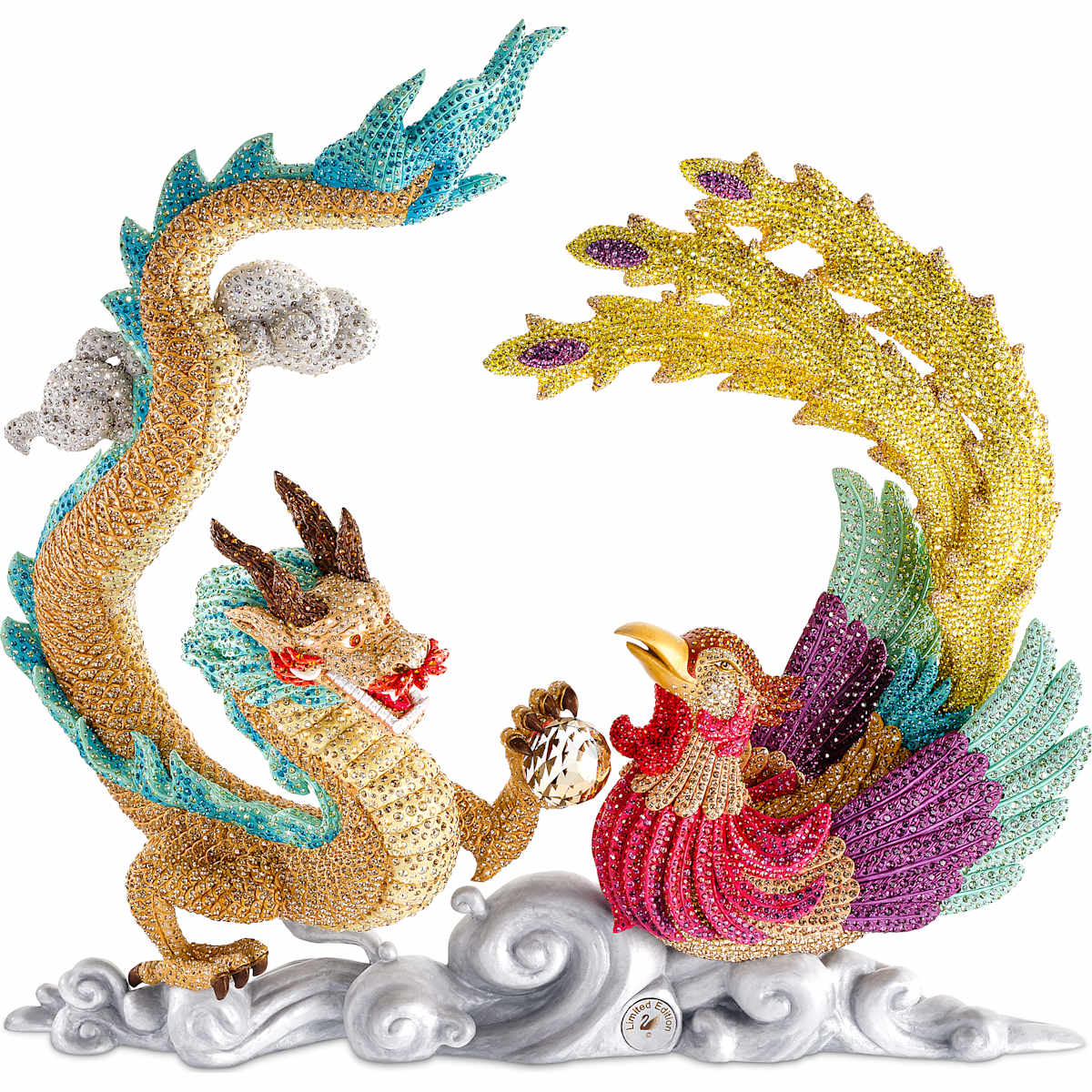Swarovski Figurine Crystal Myriad Dragon et Phénix 5674470
