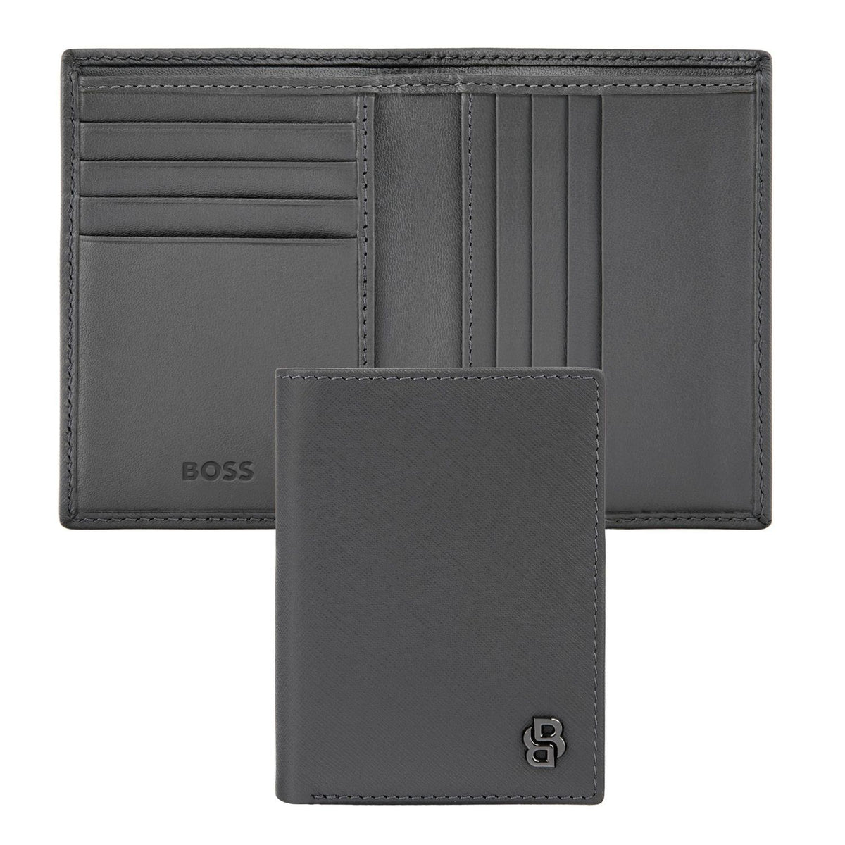 Boss Porte-cartes Double B Saffiano HLE526H