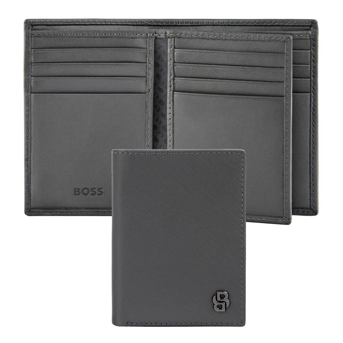 Boss Porte-cartes Double B Saffiano HLF526H