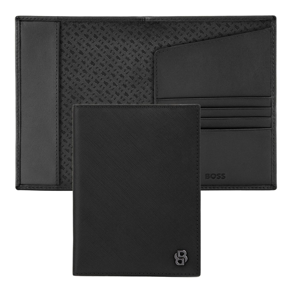 Boss Porte-passeport Double B Saffiano HLP526A