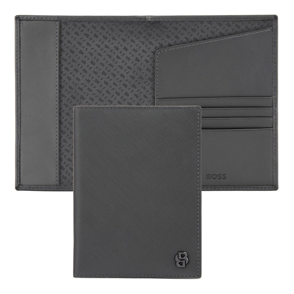 Boss Porte-passeport Double B Saffiano HLP526H