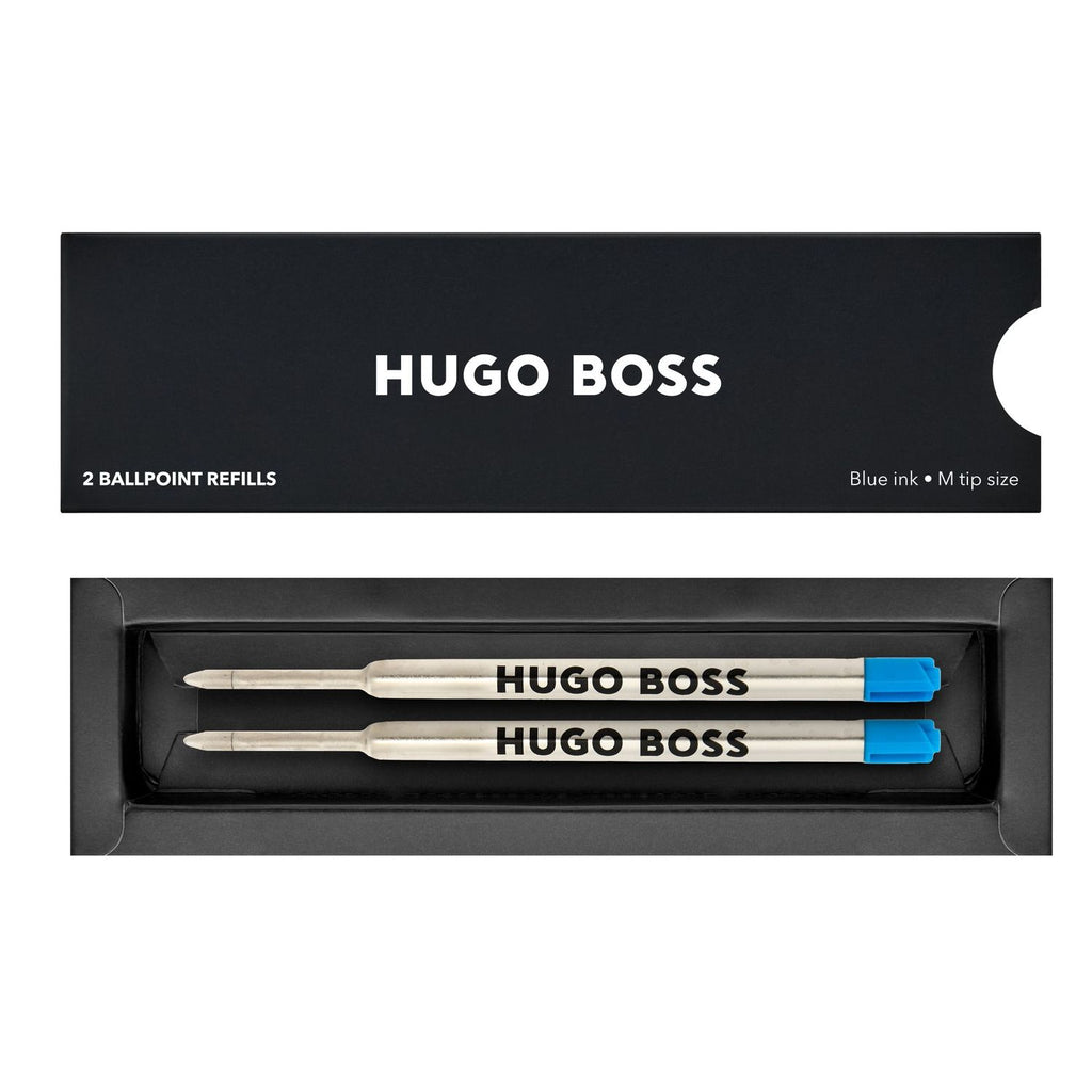 Boss Recharge stylo bille Softline bleue, pointe moyenne (lot de 2) HPR641BM