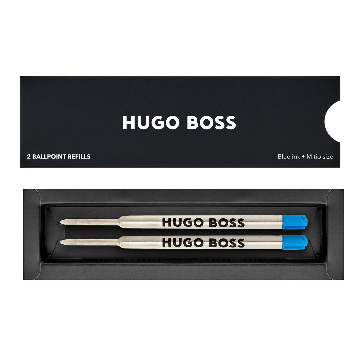 Boss Recharge stylo bille Softline bleue, pointe moyenne (lot de 2) HPR641BM