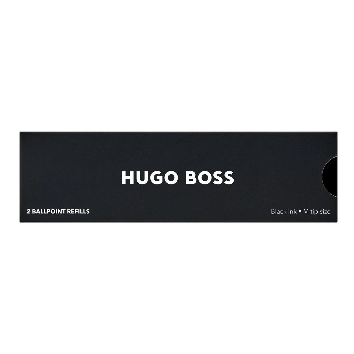 Boss Recharge stylo bille Softline noire, pointe moyenne (lot de 2) HPR641NM