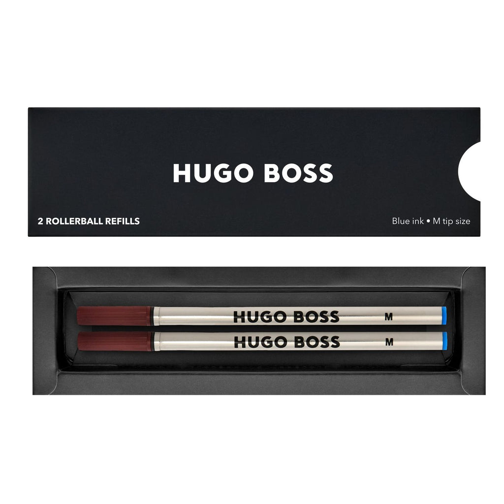 Boss Recharge stylo roller bleue, pointe moyenne (lot de 2) HPR651BM