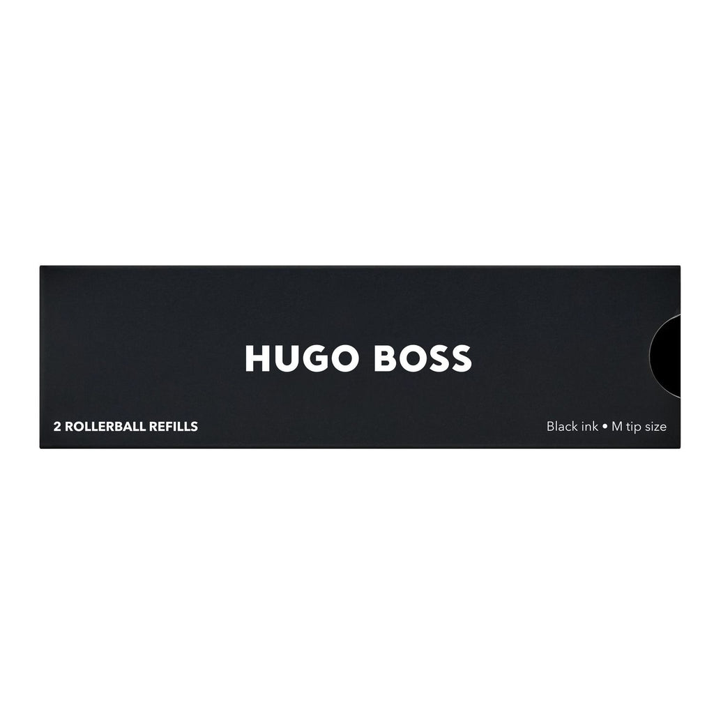 Boss Recharge stylo roller noire, pointe moyenne (lot de 2) HPR651NM
