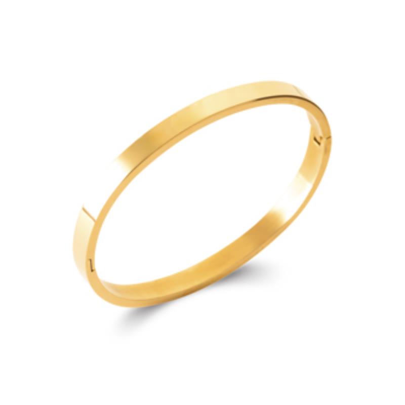 Coque de Nacre Bracelet jonc acier doré 312200